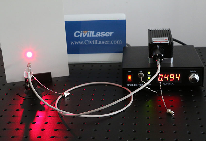 red fiber coupled laser